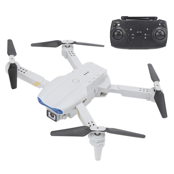 Fjärrkontroll 4K-kamera drönare hopfällbar 4-axlig RC Quadcopter modellleksak med LED-ljus Dubbel kamera