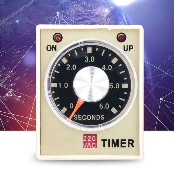 AH3-3 Strømforsinkelsestimer Tidsrelæ AC 220V 50/60Hz(6S)