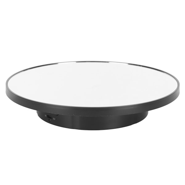 Roterende displaystativ 2 i 1 Automatisk 360 graders elektrisk dreieskive med fjernkontroll for fotografering Produkt Smykker Svart