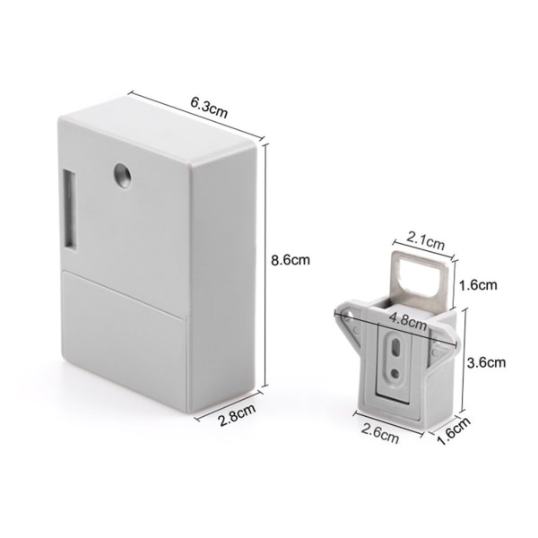 Intelligent Elektronisk Sensorlås Automatisk Låsning Sikkerhedsskab Ingen Boring ABS Smart Induktionslås