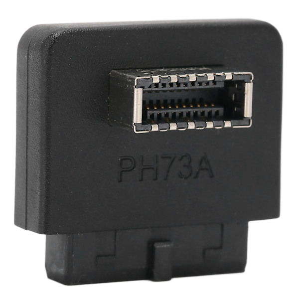 USB-frontpaneladapter 90° ABS bred tillämplighet USB3.0 20-stifts till TYPE E-huvudadapter för moderkort PH73A