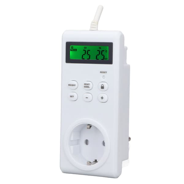 Trådløs termostatudgang, programmerbar automatisk temperaturregulator, stikkontakt, EU-stik 230V