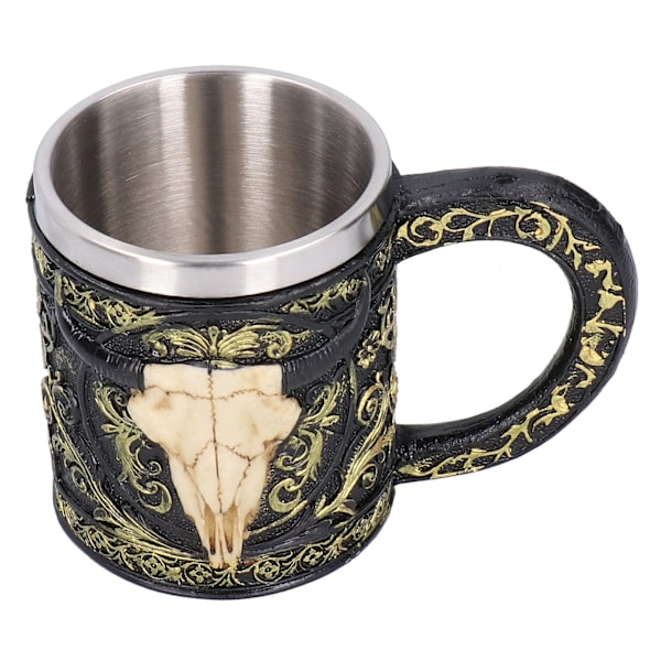 Ölglas Vintage Harts Resin Rostfritt Stål Vinglas Drinkware Prydnader Fest Bar Tillbehör