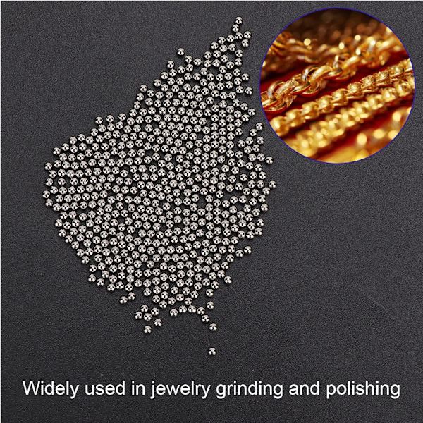Poleringspärlor av rostfritt stål Polering tillbehör för polering av smycken (2 mm)