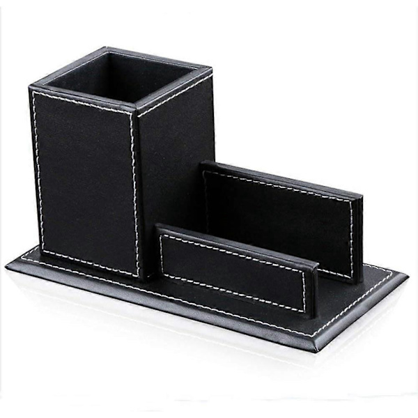 Kreativ Penholder med Visitkort Holder (Sort)