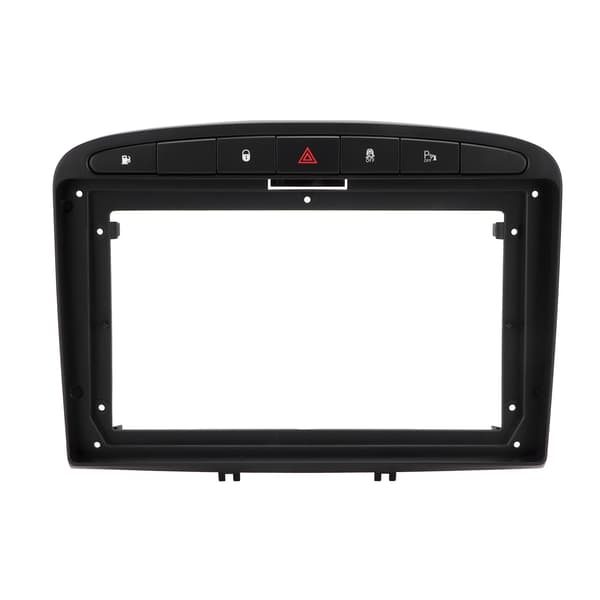 9in 2-DIN Bil Stereo Ramme Instrumentbræt Panel Sort Erstatning til Peugeot 408 2013