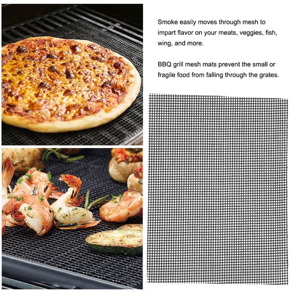 3 stk. BBQ-netmåtte Non-Stick BBQ-grillforing Netmåtteplade Grillværktøj (30x40cm)