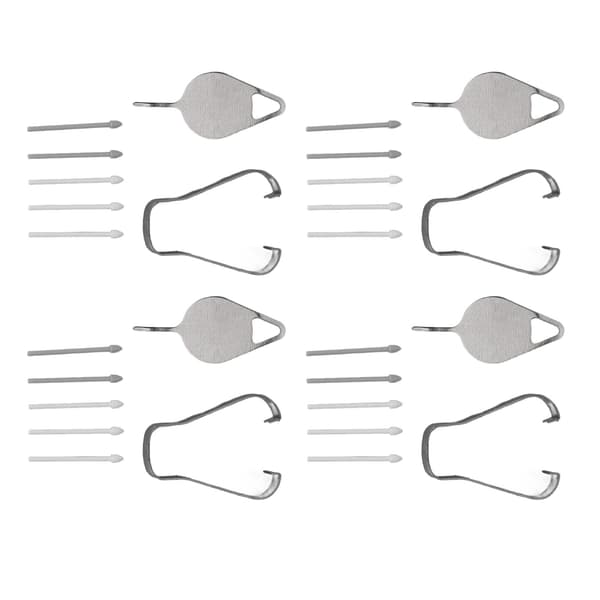 20 stk. Tab S6 Stylus Pen Spidser Nem Installation 4 Pincetter 4 Udstøderstifter Holdbar ABS SM P610 Erstatningsspidser til Tab S6