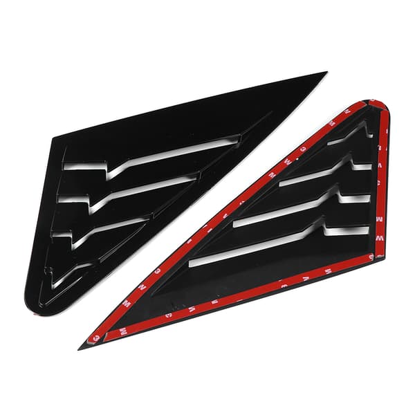 2 st sidoventilationsfönster Scoop Louver Trim Bilmodifiering Passar för A4 B9 2017-2019 Glanssvart