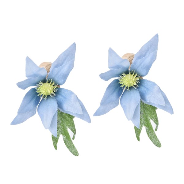 2 stk emulerende serviettring bordbord i tre blå enkel blomst serviettring til hjemmehotellfest Blå bukett