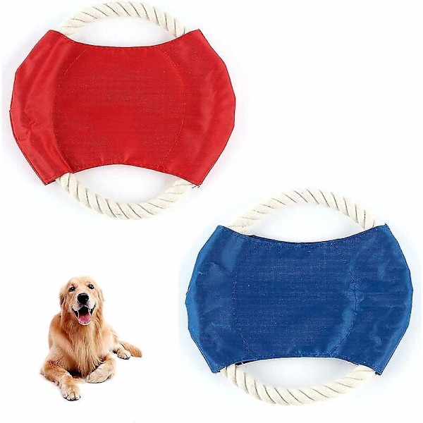 Frisbees för Hundar, Disc Hundleksak, Interaktiva Träningsleksaker för Utomhusbruk, Tuggleksak för Mellanstora Hundar 2 Stycken