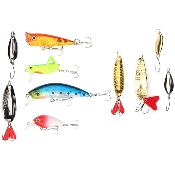 Sequin Fiskesnøre Kit Mini Genanvendelig Kunstig Agnsæt med Krog Fiskeri Tilbehør