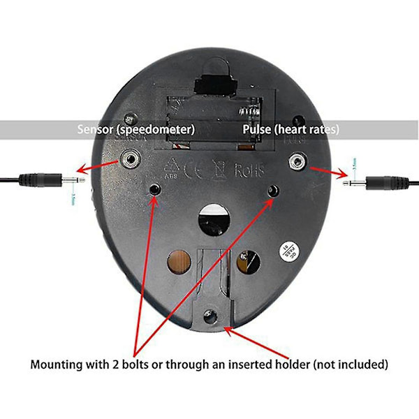 Erstatningsmonitor Speedometer til motionscykel, træningscykelcomputer, uden pulsmåler, cykelmonitor-B10