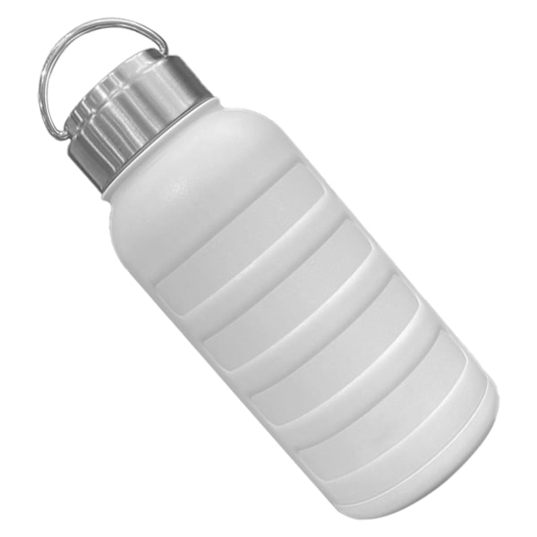 Isolert kopp med håndtak 750ml rustfritt stål fôr bærbar vannflaske for student for utendørsaktiviteter hvit 750ml