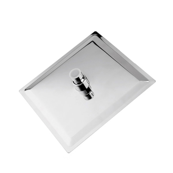 1 stk Celling monteret 8" rustfrit stål regnbrusehoved Krom badeværelses brusehoved