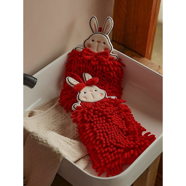 Söt Djur Hängande Handduk, Mjuk Fluffig Mikrofiberhandduk Absorberande Handdukar