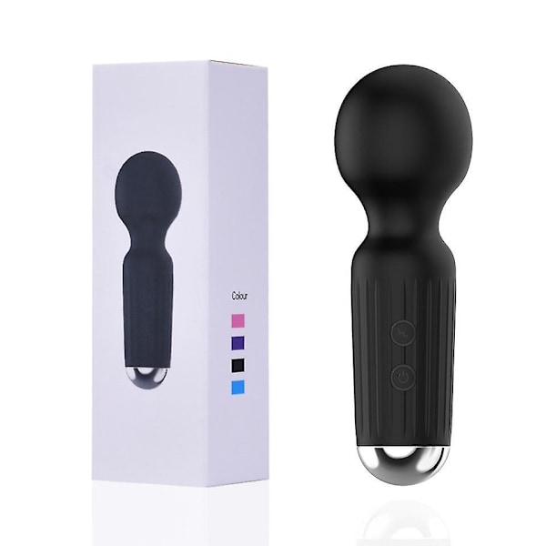 Svart Handhållen Mini Elektrisk Massager USB Laddningsbar Bärbar Vattentät Enhet för Lugnande Avkoppling