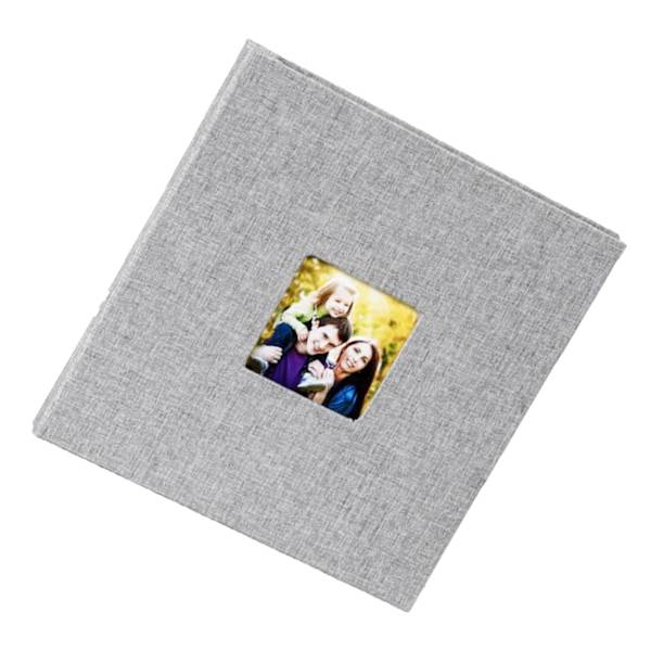 Lin Fotoalbum med selvklebende laminert fotoalbum med bildevindu for bryllup familie