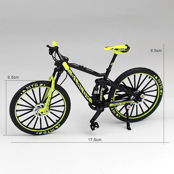 2 kpl Mini 1:10 Scale Alloy Mountain Bikes Mallin pöytäkoristelelu