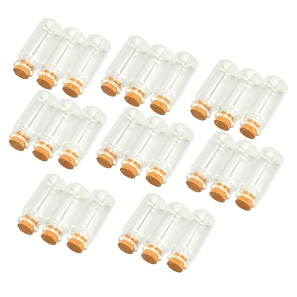 24 stk 20 mm diameter glas drivende flaske gennemsigtig ønskeflaske multifunktionel besked flaske til bryllupsfest