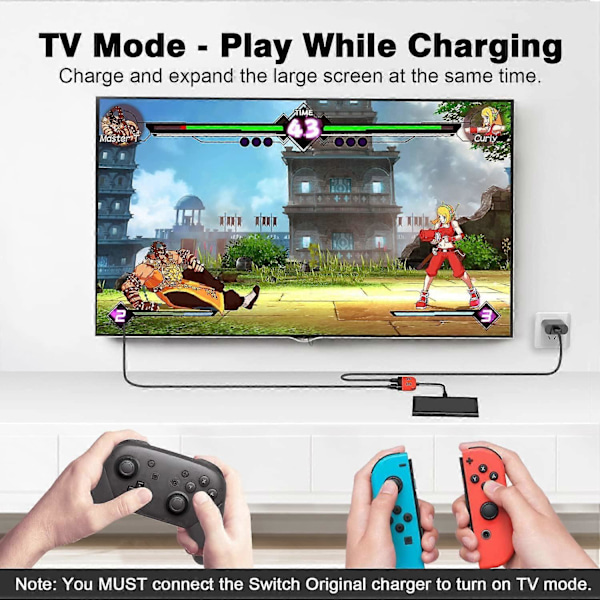 USB Type C - HDMI-sovitin Switchille 3 in 1 USB -C Hub USB 3.0 PD -latauksella 4K HDMI-muunnin Nintendo Switchille/Switch OLED:lle, MacBook Pro Samsungille
