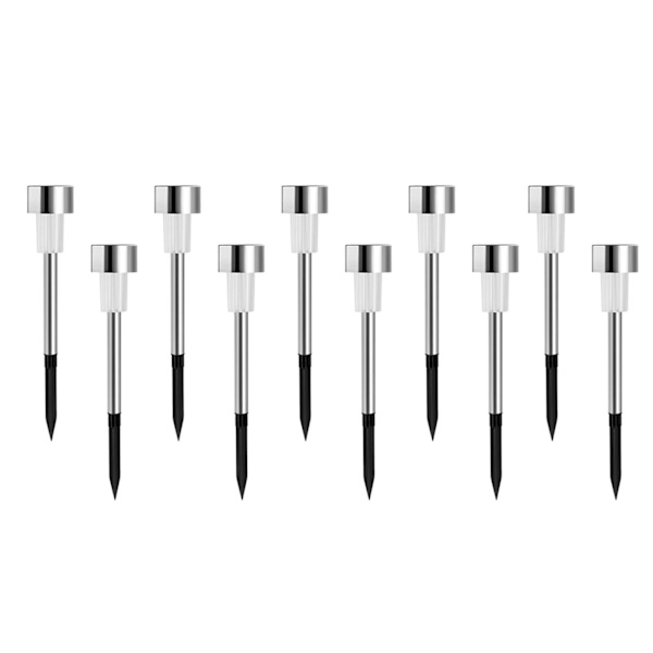 10 st 4,5 cm solcellslampa Plug In trädgård Landskap Pathway gräsmatta Dekoration lampa för utomhus uteplats innergård varmt ljus