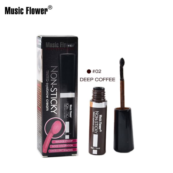 Vattentät Svettresistent Långvarig Ögonbrynsfärgkräm Ögonbrynsmakeup 2# Mörk Kaffe