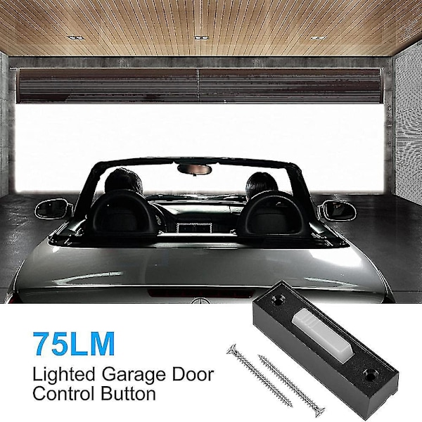 2kpl Universaali autotallin ovenavaajan kytkin 41a4166 valaistu seinään asennettava painike musta viimeistely With-B10