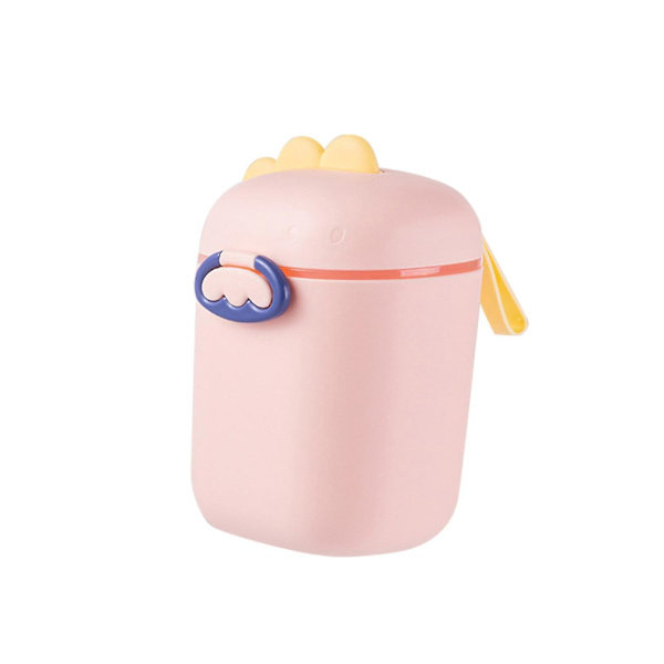 Lufttett bærbar melkepulverbeholder for oppbevaring av babymat med skje - BPA-fri 800 ml rosa
