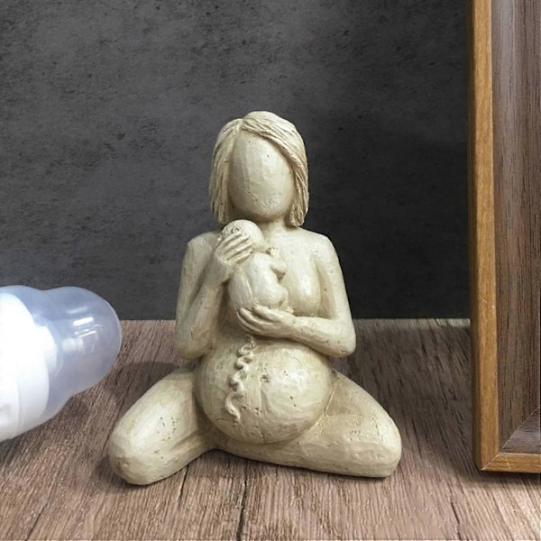 Födande Kvinna Skulptur Harts Hantverk Ornament Moder Barnafödsel Staty, Stor Moder Staty Coll-B13