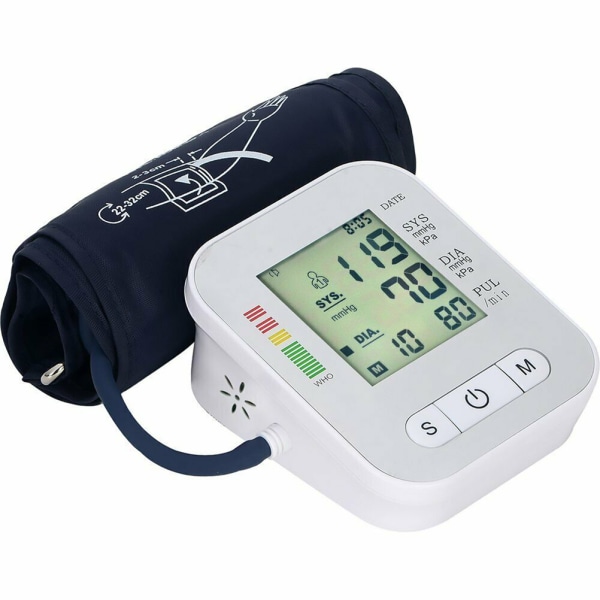 Blodtrycksmätare Automatisk högt blodtrycksmätinstrument Blodtrycksmaskin för vuxna