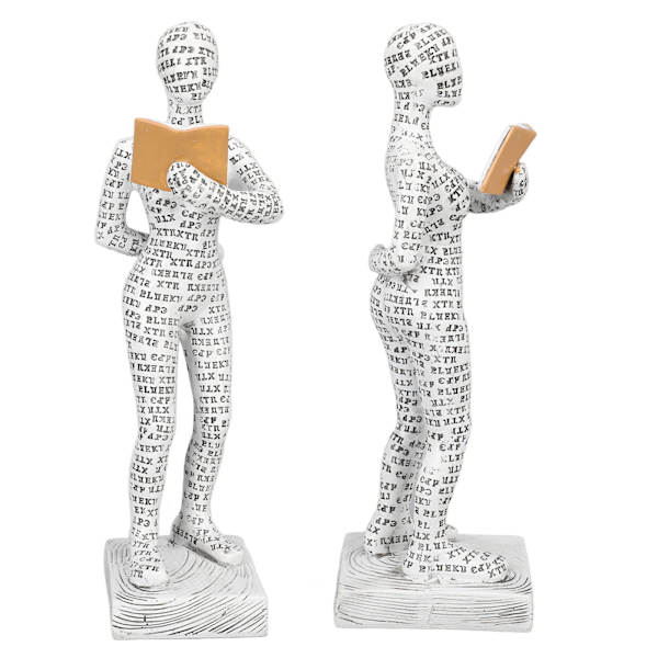 Kvinnlig tänkare staty unik hartsmassa läsande kvinnor figurin dekor för hemmakontor bibliotek W310 12