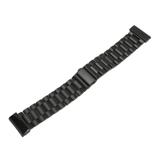 Rustfrit stål urrem justerbar udskiftningsurrem med 2 tryklåse 26 mm til Fenix 7X 6X 5X sort