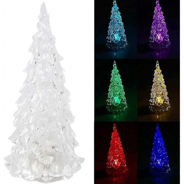 Nyhed Klar LED Blinkende Juletræ Bordlampe Dekoration (transparent 3 stk)