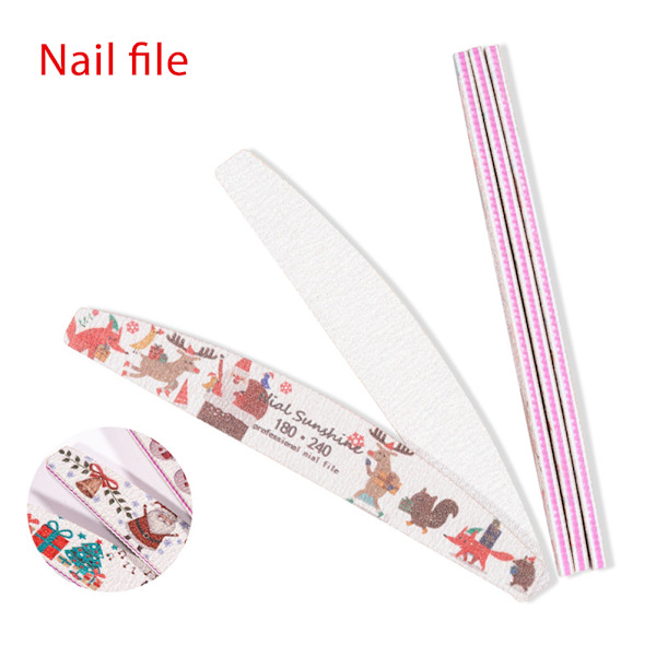 5 st jul nagelfil Nail art Multi Grit Nagelbuffert Block Manikyr Filer Gellack Remover Nagelvårdsverktyg