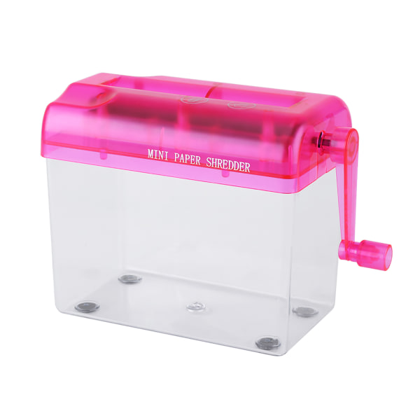 A6 bærbar mini manuel papirmakulator til hjemmeskole på kontoret (pink)