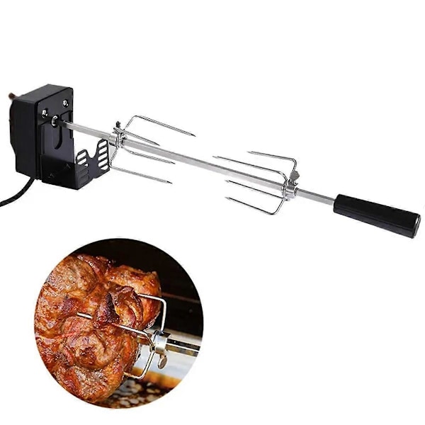 Rotisserie-sett i rustfritt stål, automatisk grillsett EU-plugg