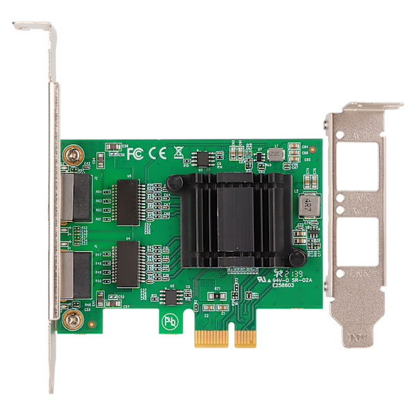 PCIE Ethernet-adapterkort 10/100/1000 Mbps Dual Port Ethernet-netværkskort med tynd beslag til Windows