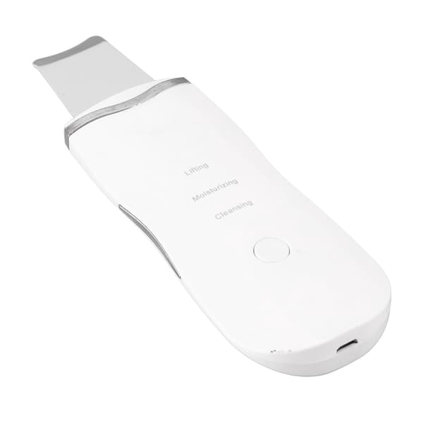 Hudskrubbermaskine 3 tilstande Fjernelse af hudorme USB genopladelig ansigtsrensende spatel hvid