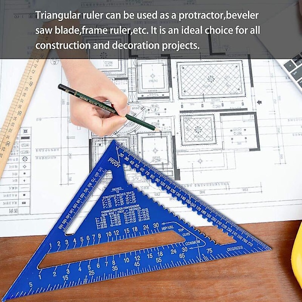 Kampanj Fyrkantig Snickar MULTIFUNKTION 180 mm Metall Aluminium Linjal Fyrkantig Mätguide Gradvinkel 45 90 Grader Snickarverktyg Ritsverktyg