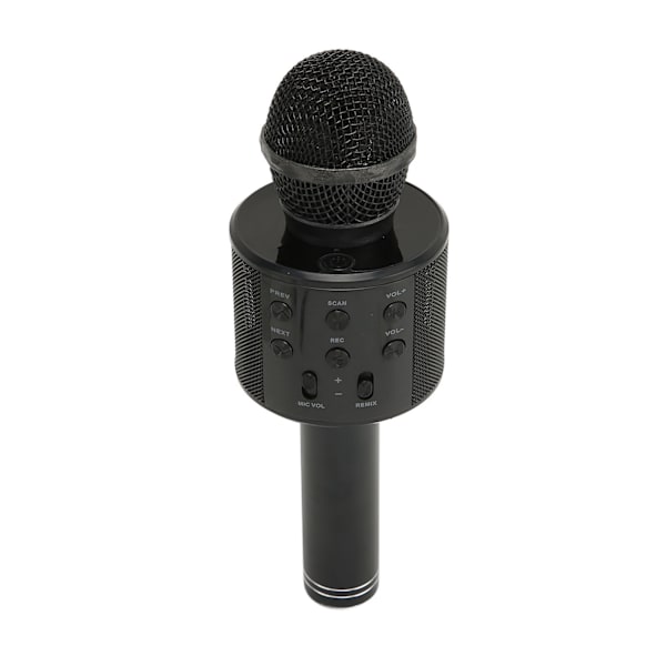 Kannettava langaton Bluetooth mikrofoni 4 in 1 monitoiminen melua vaimentava karaokemikro kotiin KTV Party Car Black