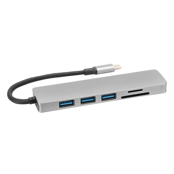 6 i 1 Type-C til HD Multimedia Interface Hub Adapter Konverter USB3.0 Video Audio Interface