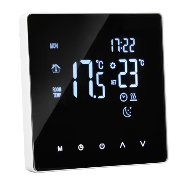 4400W Temperaturregulator LCD Touch Screen Golvvärme Termostat 5 till 60°C Inställning AC 90‑240V 3A med WiFi Länkning