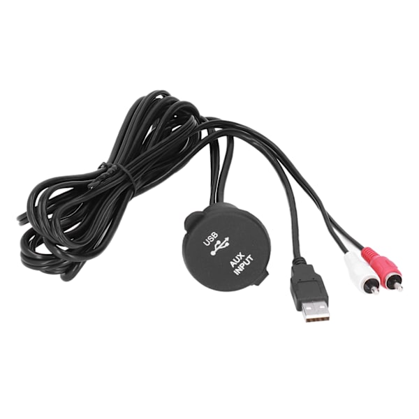 6 fot innfelt kabelsett USB3.0 hann til hunn 2 RCA til 3,5 mm hunn for motorsykler biler dashbord