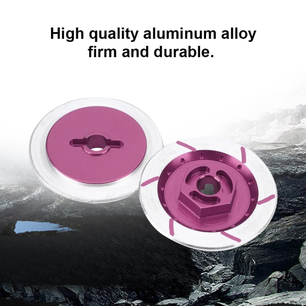 4 stk aluminiumslegeringshjul bremseskive tilbehør Passer til HSP 94123/R31 1/10 RC CarPurple