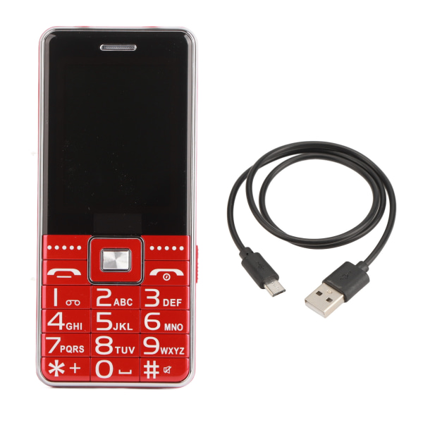 G600 Mobiltelefon Senior Mobiltelefon 2G 6800mah Multifunktionell Dubbla kort med stor kapacitet Dubbel standby Stor knapp Hög röst för äldre Röd