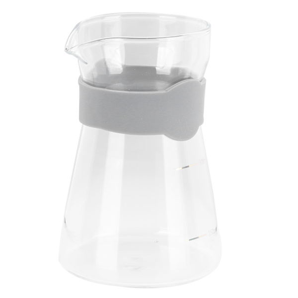Hemkaffebryggare i högborosilikatglas med våg (transparent)