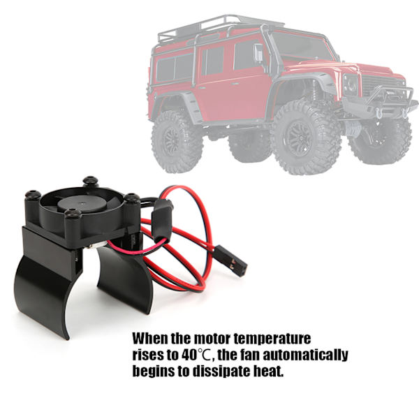 Motor kjølevifte 1/10 RC bilmodell tilbehør Passer til Traxxas TRX-4Black