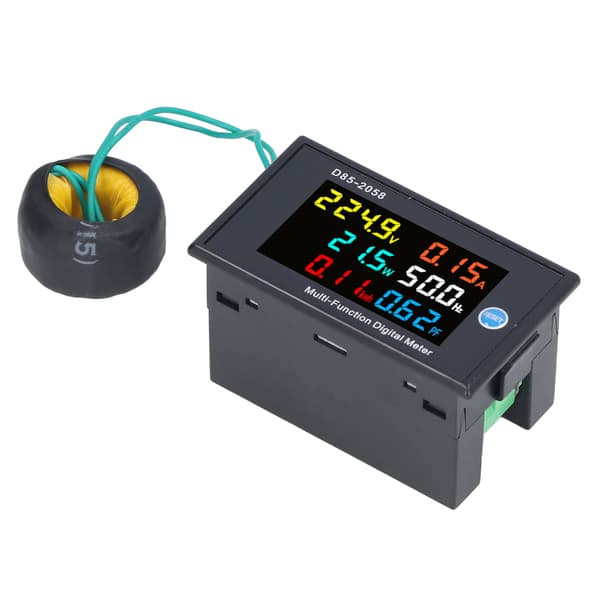 Effektmåler Enkeltfaset LCD Digital Display Spændingsstrømsmåler Tester AC 40‑300V