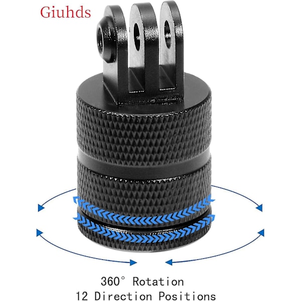Aluminiumlegering Stativmontering Adapter til GoPro Hero 10 9 8 7 6 5, DJI, Xiaoyi, SJCAM, Akaso Actionkameraer Stativmontering Adapter